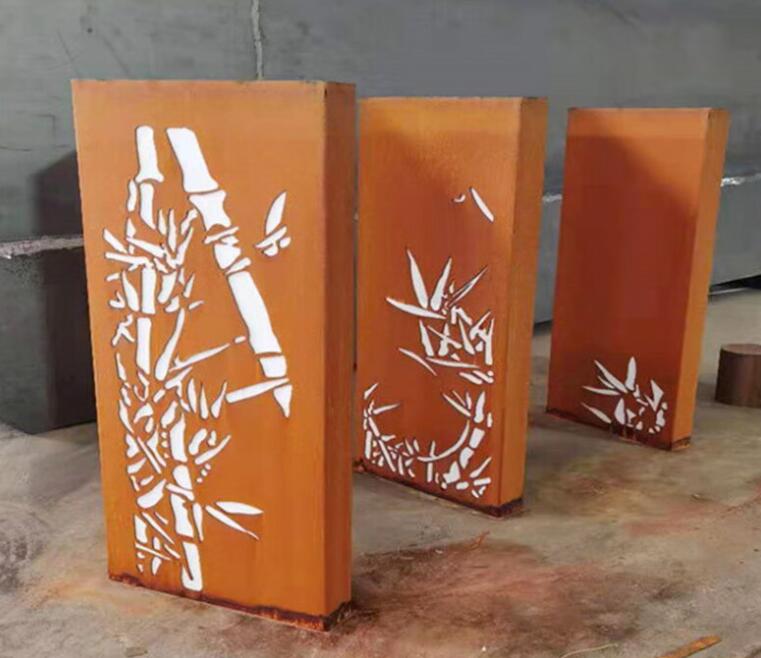 花山锈钢板灯箱