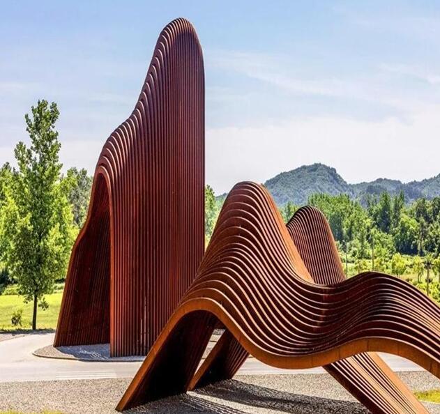 花山锈钢板造型